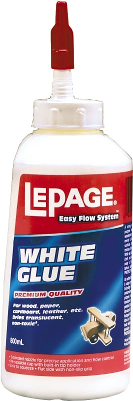 LePage 524381 Multi-Purpose Glue, White, 800 mL Bottle