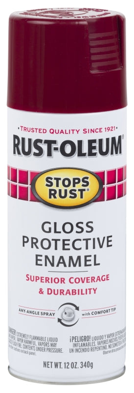 Rust-Oleum 7768830 Rust Preventative Spray Paint, Gloss, Burgundy, 12 oz, Can