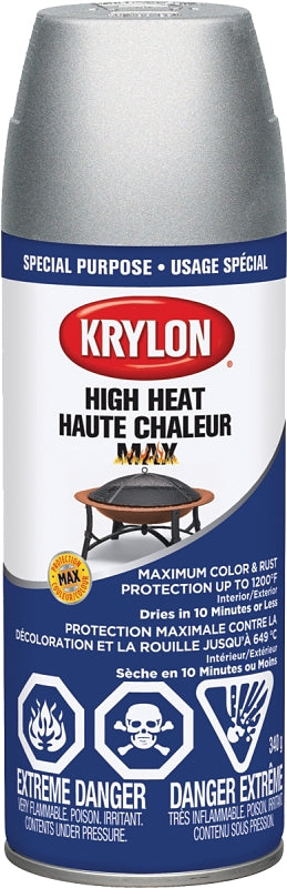 Krylon 41608 Spray Paint, Gloss, Aluminum, 12 oz, Can