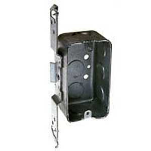 Raco HB-1-50-FB Handy Box, 1-Gang, 8-Knockout, 1/2 in Knockout, Steel, Gray, Galvanized, TS Bracket