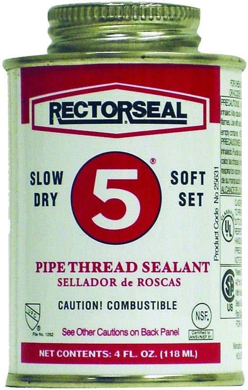 Rectorseal 25631 Thread Sealant, 0.25 pt, Can, Paste, Yellow