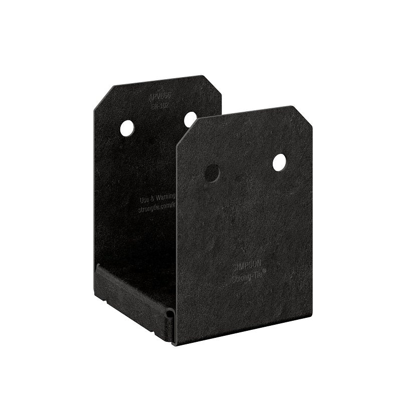 Simpson Strong-Tie Outdoor Accents Avant APVB66 Adjustable Post Base, 6 x 6 in Post, 12 ga Gauge, Steel, Black