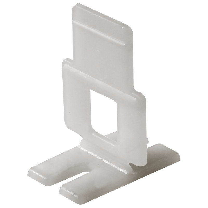 QEP LASH 99730 Flat Slotted Clip, 1 in L, 1/16 in Thick, Nylon, White, 100/BAG