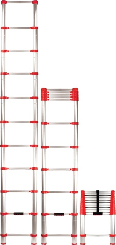 Xtend+Climb Home Series 760P Telescoping Ladder, 14-1/2 ft Max Reach H, 11-Step, 250 lb, 1-1/2 in D Step, Aluminum