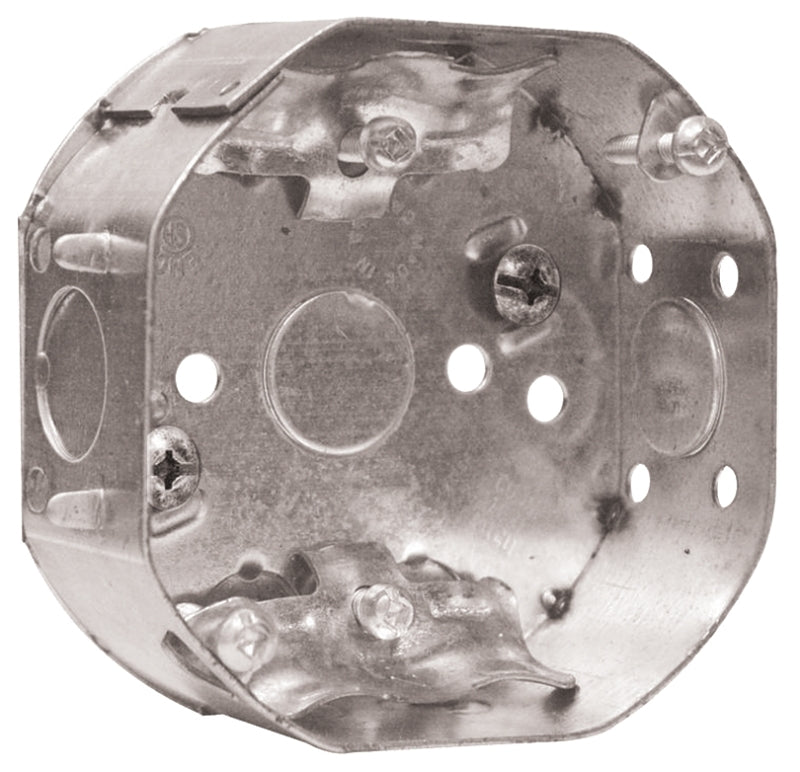 Tradeselect 54151L50 Octagonal Box, 4 in OAW, 1-1/2 in OAD, 4 in OAH, Metal Housing Material