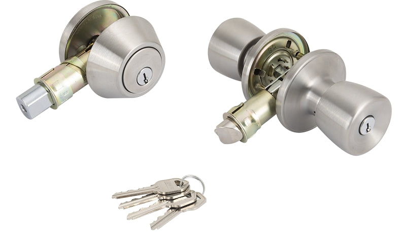 ProSource T-5764-D101SS Combination Lockset, Stainless Steel, Stainless Steel