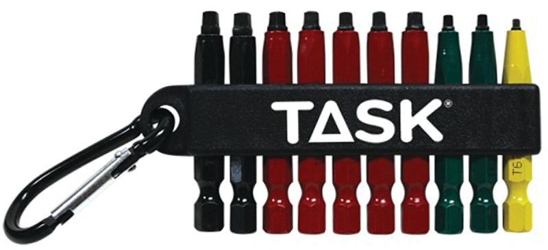Task T67917 Carabiner Clip Set, 10-Piece, Steel