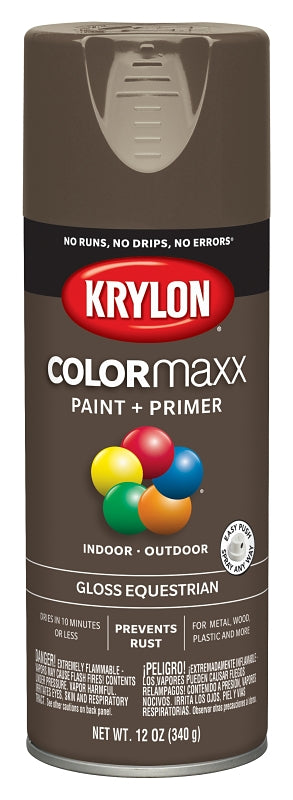 Krylon K05518007 Enamel Spray Paint, Gloss, Equestrian, 12 oz, Can