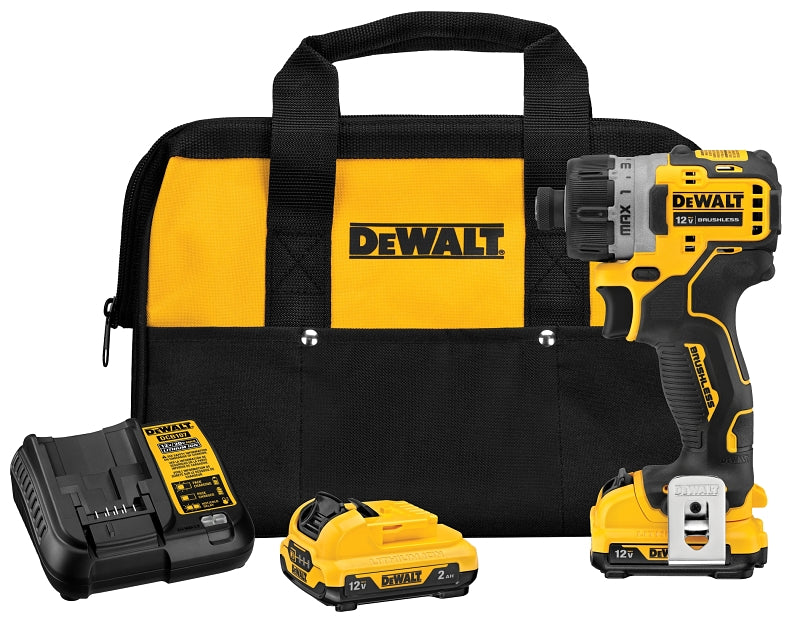 DeWALT DCF601F2 Screwdriver Kit, Battery Included, 12 V, 2 Ah, 1/4 in Chuck, Keyless Chuck