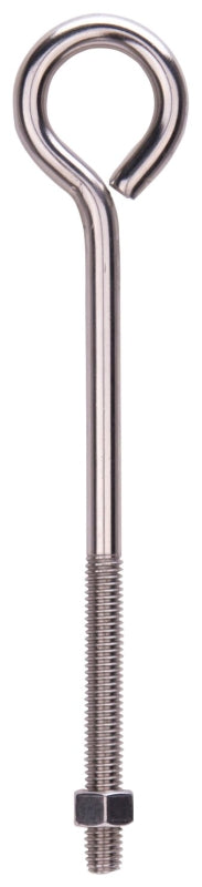 ProSource LR300 Eye Bolt, 9.5 mm Thread, Machine Thread, 3 in L Thread, 2-1/8 in Dia Eye, 439 lb Working Load