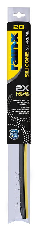Rain-X Silicone Supreme 830520 Wiper Blade, Beam Blade, 20 in L Blade, Silicone Rubber