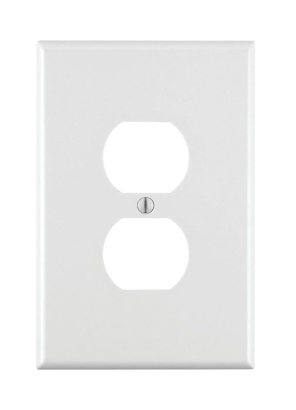 Leviton 88103 Wallplate, 3-1/2 in L, 5-1/4 in W, 1 -Gang, Thermoset Plastic, White, Smooth