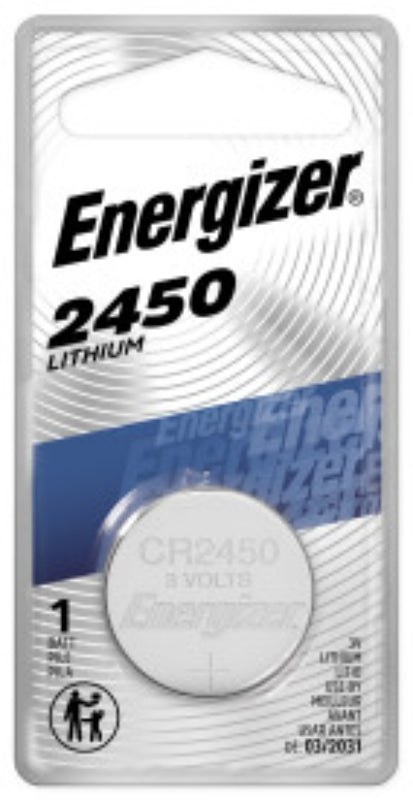 Energizer ECR2450BP Coin Cell Battery, 3 V Battery, 620 mAh, CR2450 Battery, Lithium, Manganese Dioxide