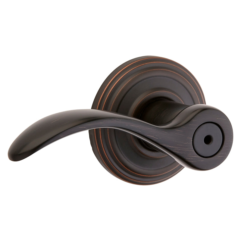 Kwikset Signature Series 730PML 11P Privacy Lever, Thumbturn Lock, Venetian Bronze, Zinc, Residential, Reversible Hand