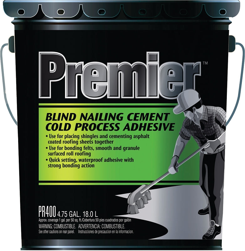 Henry PR400070 Adhesive Cement, Liquid, Paste, Petrol, Black, 4.75 gal