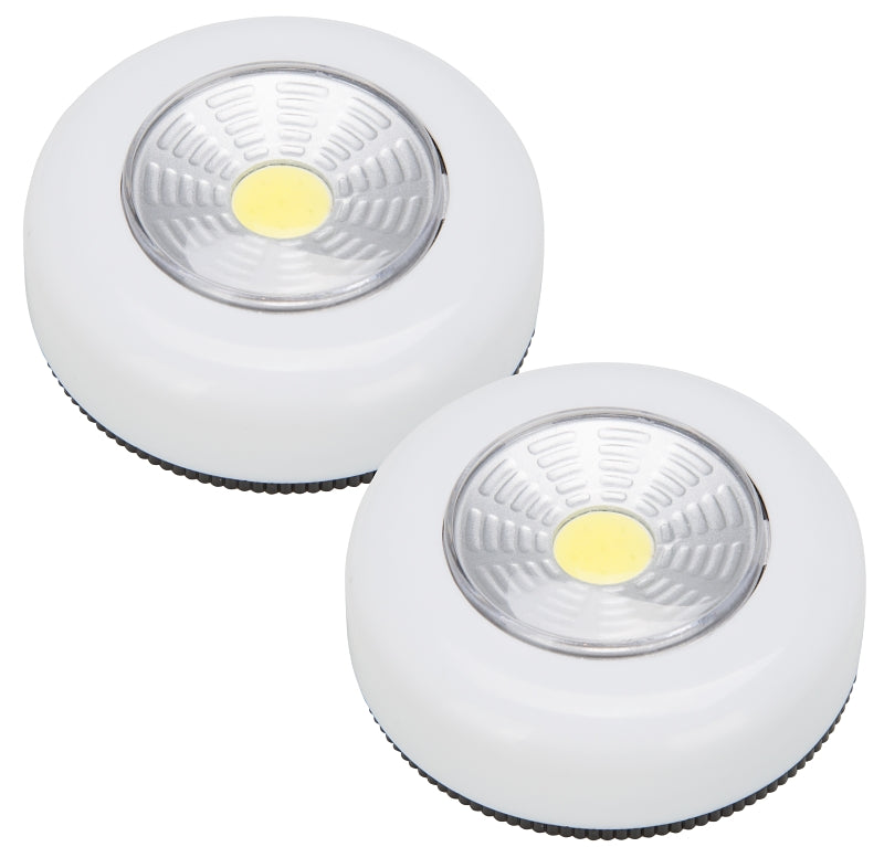 PowerZone F12004 LED Puck Light, LED-Lamp, LED Lamp, 35 Lumens, ABS Fixture, White Fixture, White Fixture