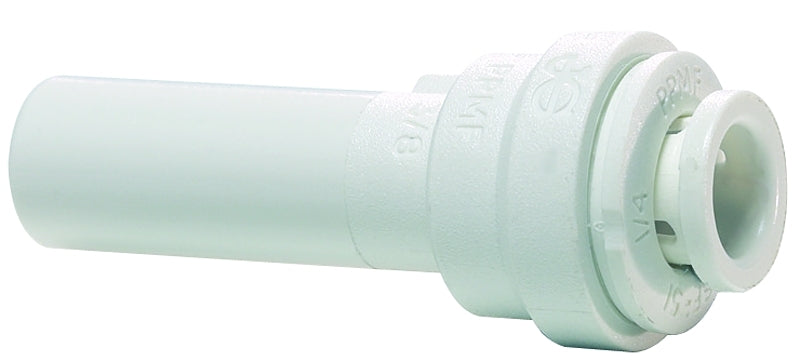 John Guest PP061208WP Pipe Connector, 3/8 x 1/4 in, Push-Fit, Polypropylene, 150 psi Pressure