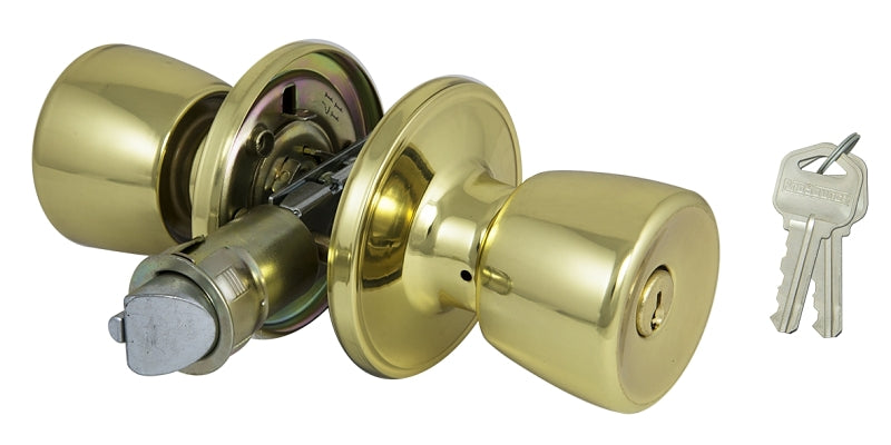 ProSource Mobile Home Entry Knob, Brass, Polished Brass