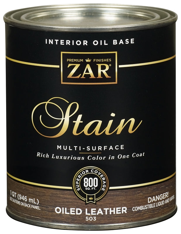 ZAR 50312 Interior Stain, Oiled Leather, Liquid, 1 qt