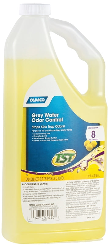 Camco USA 40250 Water Odor Control, 32 oz, Bottle, Liquid, Lemon