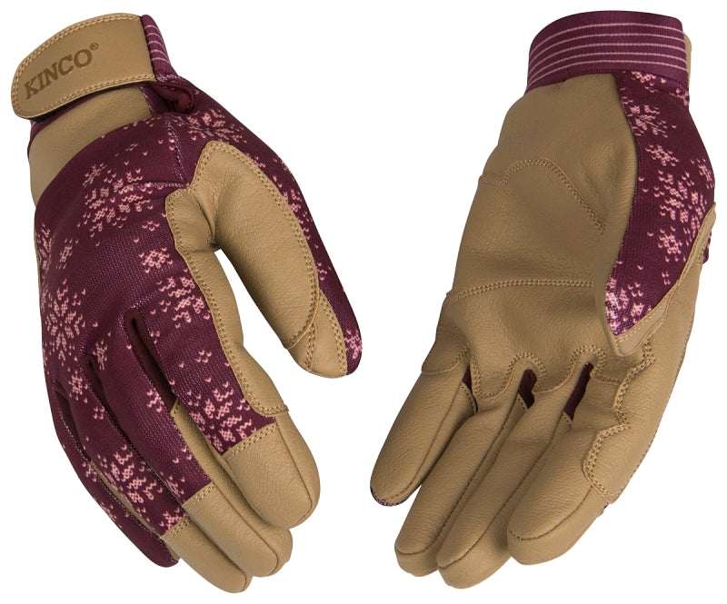 KincoPro 2002HKWS Breathable, Washable Gloves, Women's, S, Wing Thumb, Hook and Loop Pull-Strap Cuff, Synthetic Leather