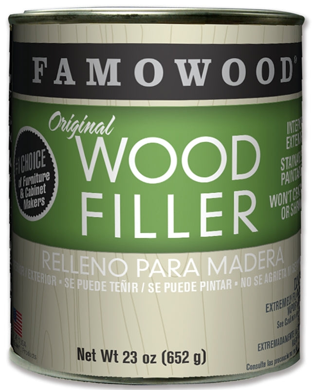 Famowood 36021126 Original Wood Filler, Liquid, Paste, Natural/Tup/White Pine, 24 oz, Can