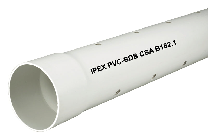 IPEX 4140 Sewer Pipe, 4 in, 10 ft L, PVC