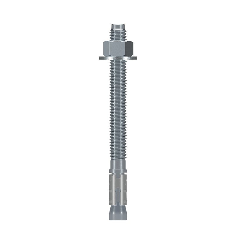 Simpson Strong-Tie Strong-Bolt 2 STB2-50512C25 Wedge Anchor, 1/2 in Dia, 5-1/2 in L, Carbon Steel, Zinc Plated