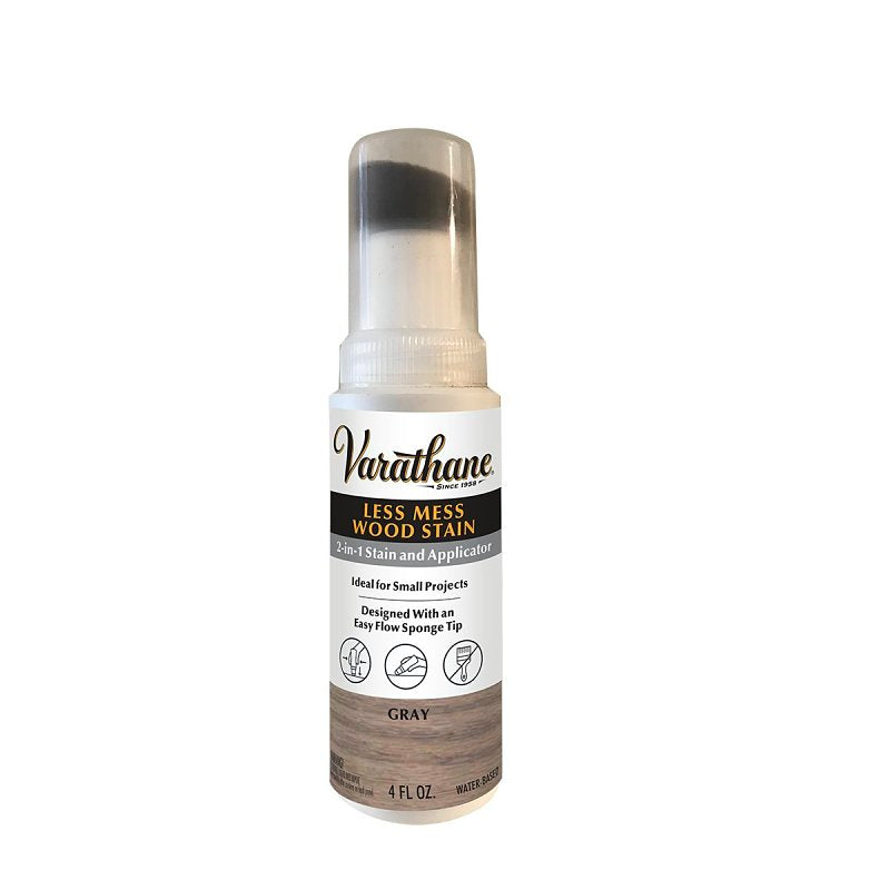 Varathane 368034 Stain and Applicator, Gray, Liquid, 4 oz, Bottle