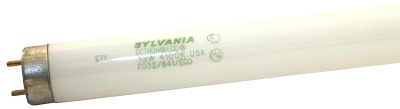 Sylvania 21781 Fluorescent Bulb, 32 W, T8 Lamp, Medium G13 Lamp Base, 2975, 4100 K Color Temp, Cool White