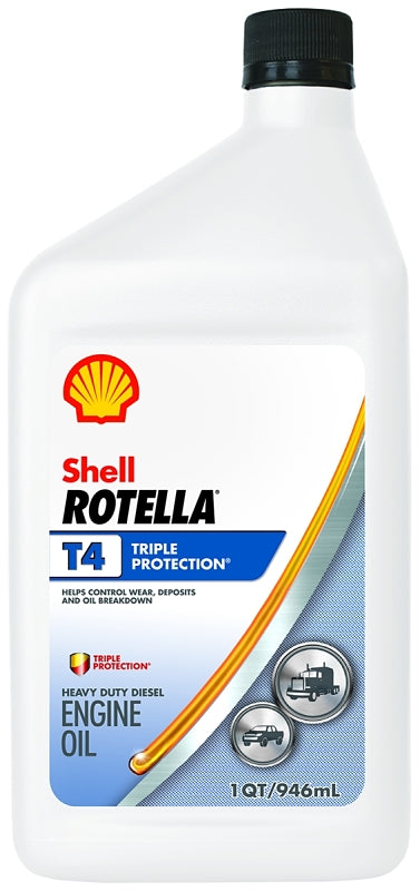 Shell Rotella 550049483 Motor Oil, 15W-40, 1 qt Bottle