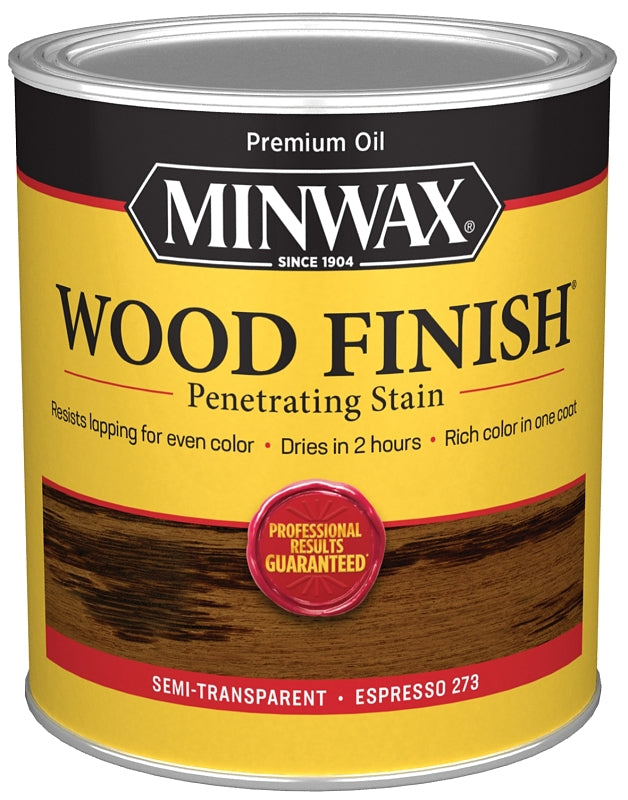 Minwax 700504444 Wood Stain, Espresso, Liquid, 1 qt, Can