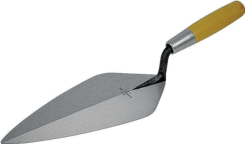 Marshalltown 33 12 Brick Trowel, 12 in L Blade, 5-1/4 in W Blade, Steel Blade, Wood Handle