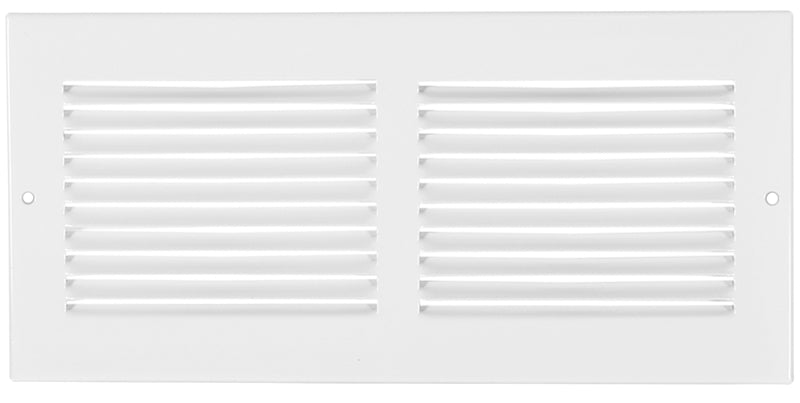 Imperial RG0418 Return Air Sidewall Grille, 14 in L, 6 in W, Steel, White, Painted/Powder-Coated