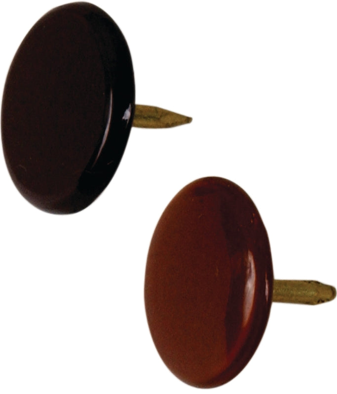 Hillman 122679 Thumb Tack, 15/64 in Shank, Metal, Painted, Brown, Flat Head, Sharp Point