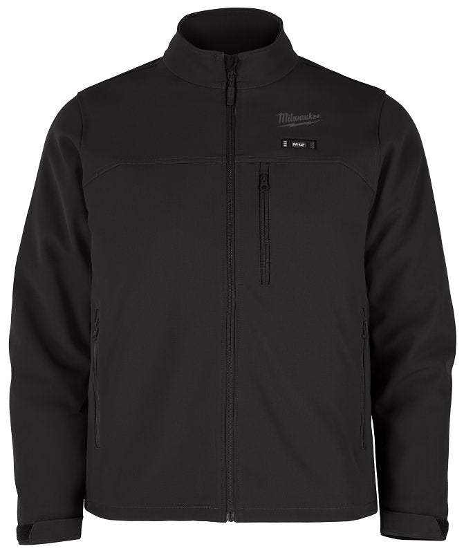 Milwaukee 202B-21L Heated Jacket Kit, L, Mens, Fits to Chest Size: 42 to 44 in, Brushed Tricot/Polyester, Black