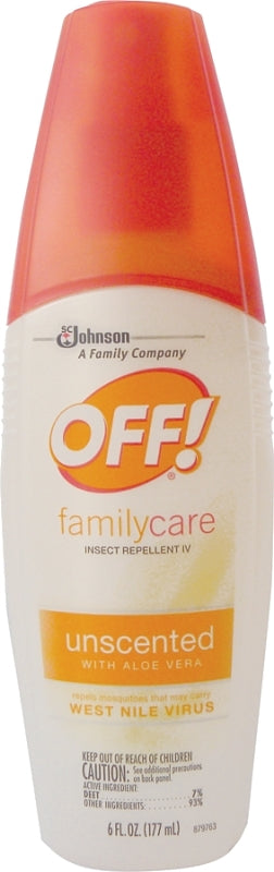 OFF! 01835 Insect Repellent IV, 6 fl-oz, Liquid, Yellow, Pleasant