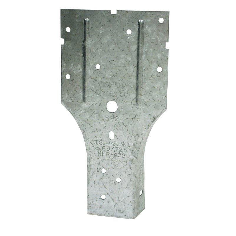 Simpson Strong-Tie SP2 Stud Plate Tie, 20 ga Gauge, Steel, Galvanized/Zinc