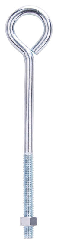 ProSource LR285 Eye Bolt, 9.6 mm Thread, Machine Thread, 3 in L Thread, 1-5/8 in Dia Eye, 285 lb Working Load, Steel