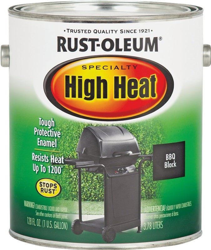 Rust-Oleum 237543 High Heat Paint, Satin, Black, 1 gal, Can