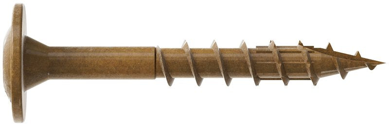 Simpson Strong-Tie CBT08114R100 Construction Screw, #8 Thread, 1-1/4 in L, Serrated Thread, Wafer Head