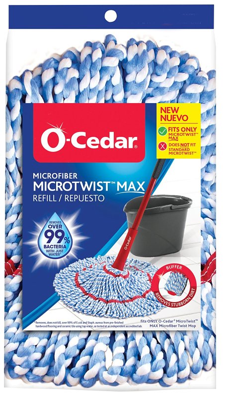 O-Cedar MicroTwist MAX 170640 Mop Refill, Microfiber, Multi-Color