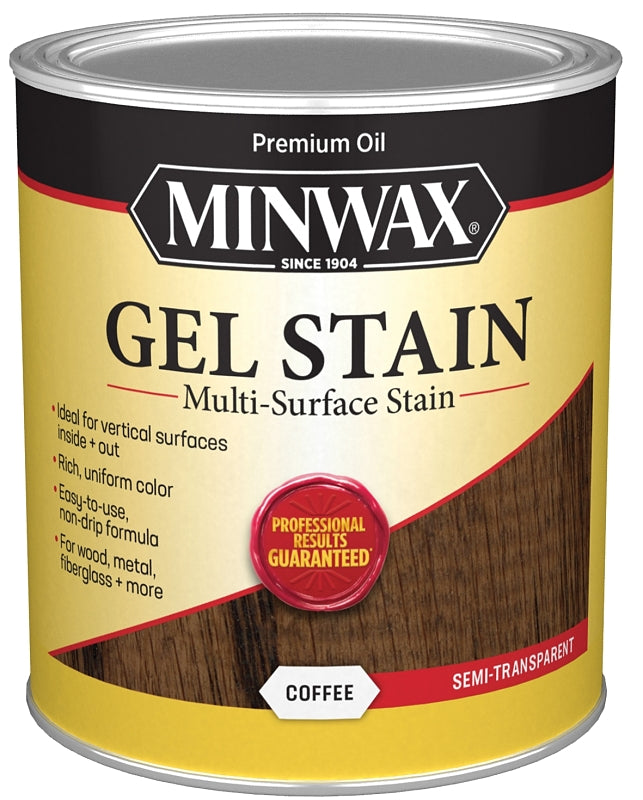 Minwax 660910000 Gel Stain, Coffee, Liquid, 1 qt, Can