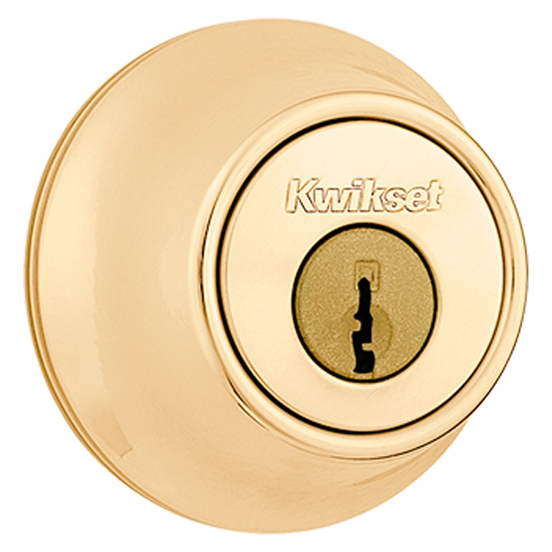 Kwikset 660 Series 6653RCALRCSK3BX Deadbolt, Keyed Alike Key, Steel, Polished Brass, 2-3/8 x 2-3/4 in Backset, K3 Keyway