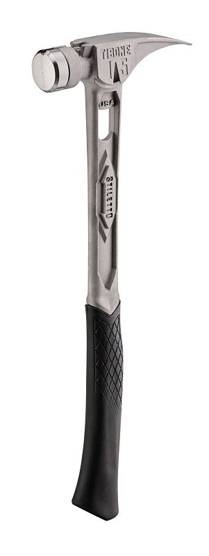 Stiletto TIBONE TIB15SC Smooth/Curved Hammer, 15 oz Head, Smooth, Straight Claw Head, Titanium Head, 17.34 in OAL