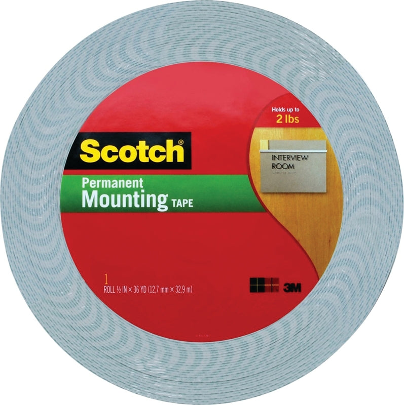 3M 4016-1 Foam Tape, 36 yd L, 1 in W, Off-White