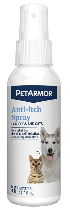 PetArmor 2713 Anti-Itch Spray, Liquid, Adult Lifestage, 4 oz Bottle