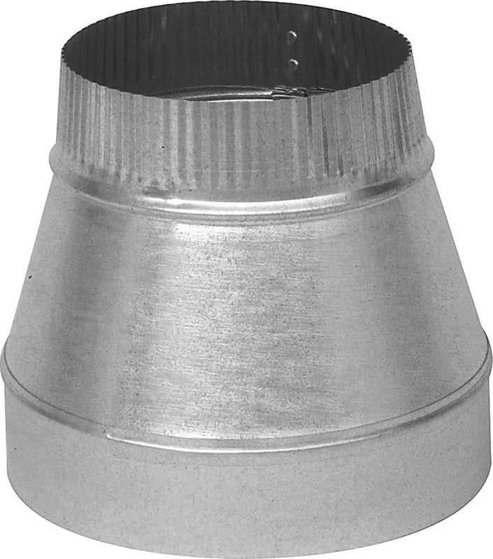 Imperial GV0816 Short Duct Reducer, 6 in L, 28 Gauge, Galvanized Steel