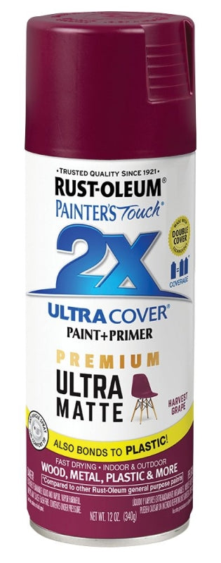 Rust-Oleum 331189 Spray Paint, Matte, Harvest Grape, 12 oz, Can