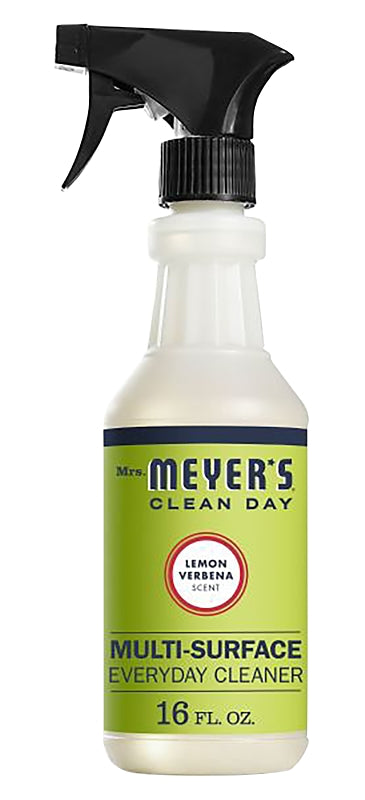 Mrs. Meyer's Clean Day 12441 Cleaner, 16 oz Spray Bottle, Liquid, Lemon Verbena
